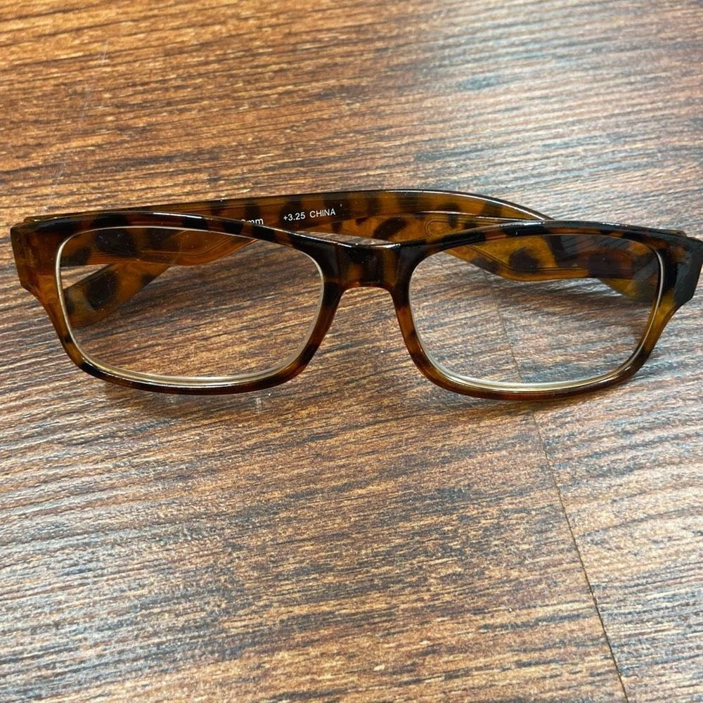 Adult Unisex Black & Brown Cheetah Print Full-Rimmed Reading Glasses One Size